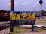 Sign outside CSX yard office